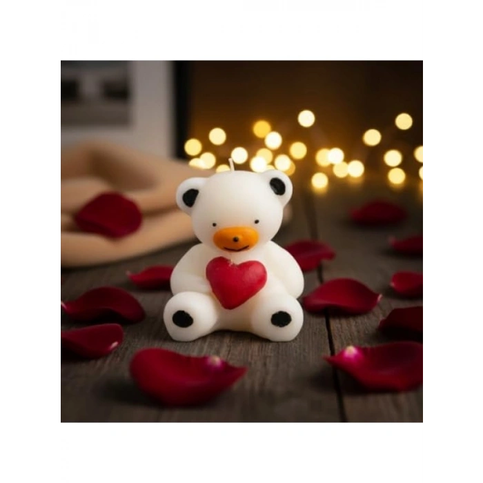 Kalpli Ayıcık Dekoratif Mum - 5x5 cm