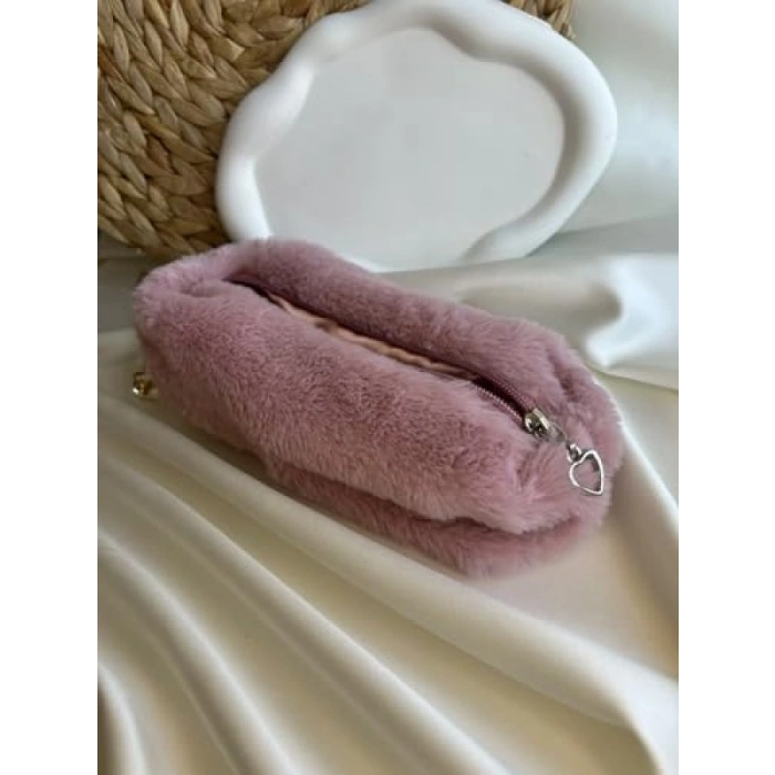 Kalpli Saten Astarlı Peluş Kalemlik