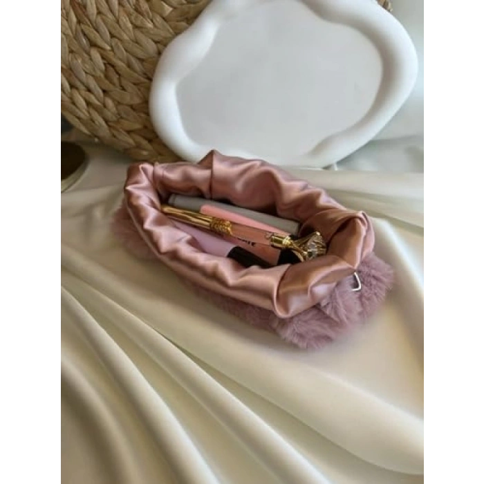 Kalpli Saten Astarlı Peluş Kalemlik