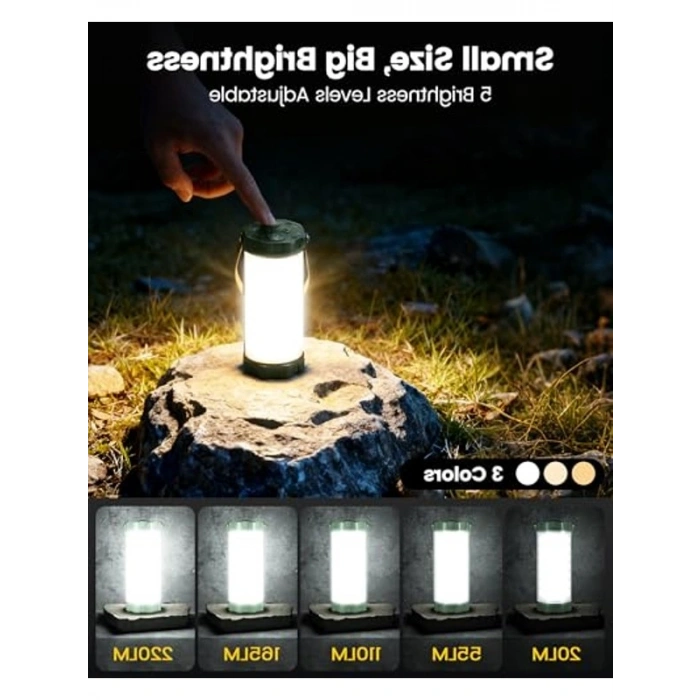 Kamp Feneri, 106 LED, Şarj Edilebilir, IP68 Su Geçirmez