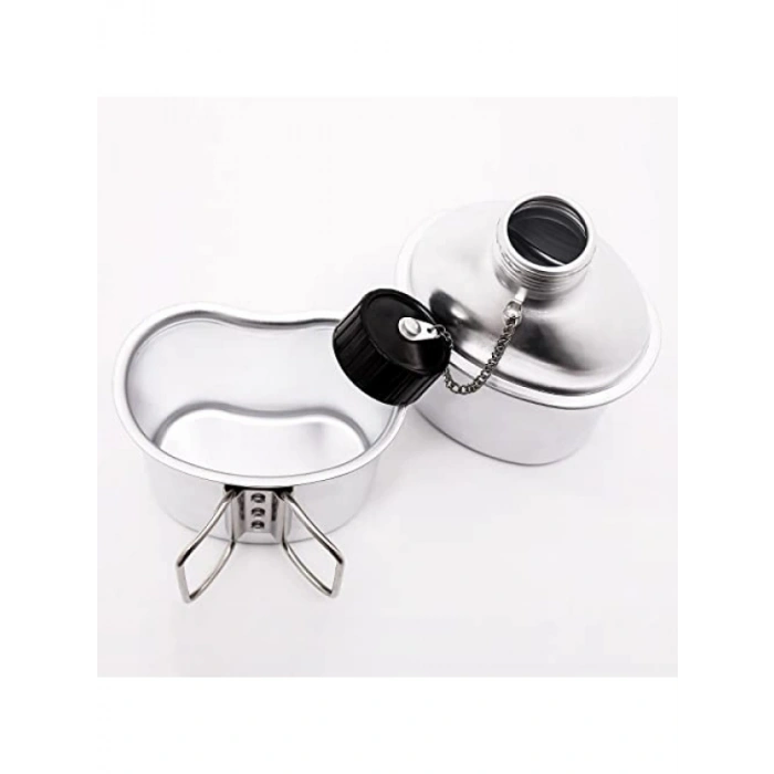 Kamuflaj Desenli Alüminyum Matara - 1 Litre Kapasite