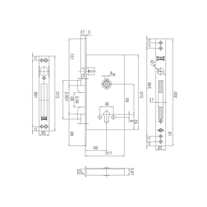 Kancalı Çelik Kapı Kilidi, Güvenlik Sağlayan Dayanıklı Tasarım