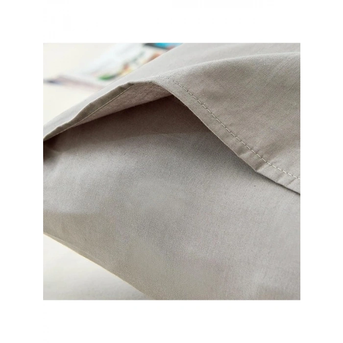 Kapaklı Pamuklu Yastık Kılıfı, 50x70 cm, Yumuşak Düz Renk