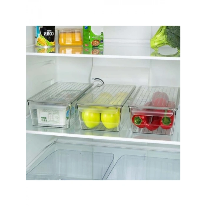 Kapaklı PET Buzdolabı Düzenleyici, Orta Boy