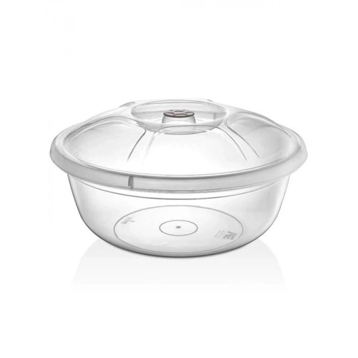 Kapaklı Şeffaf Plastik Hamur Leğeni - 15 Litre