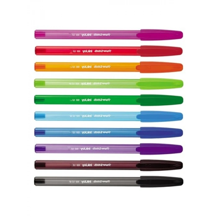 Kapaklı Tükenmez Kalem Seti, 10 Adet