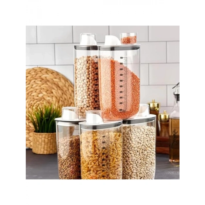 Kapaklı Vakumlu Erzak Saklama Kabı, 2000 ml Kapasite ile Düzenli Mutfak