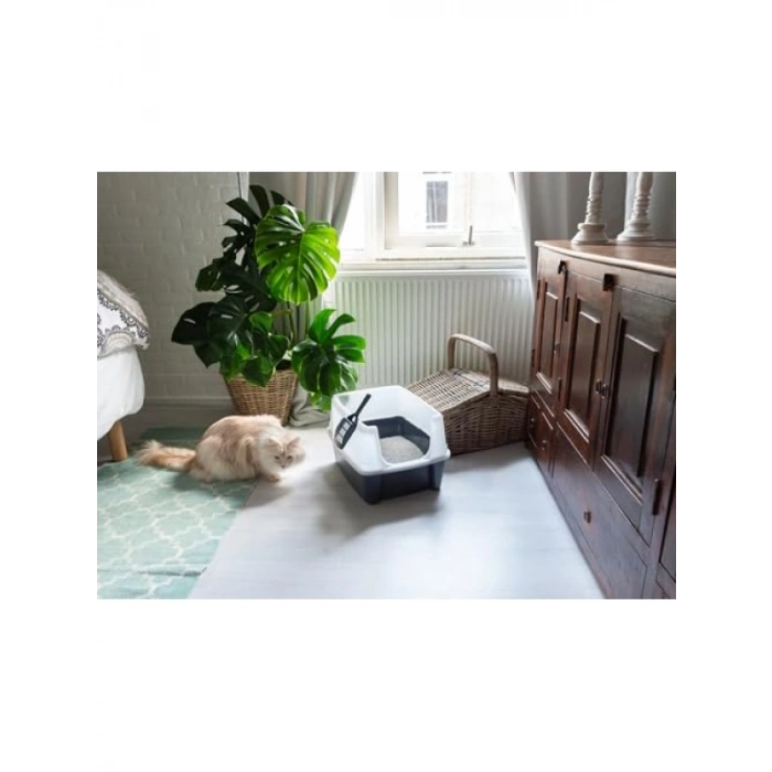 Kapaksız Gri Kedi Tuvaleti - 7 kg Kapasite