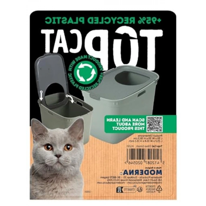 Kapalı Kedi Tuvaleti, 59 CM Gri/Koyu Gri Renk Seçeneği