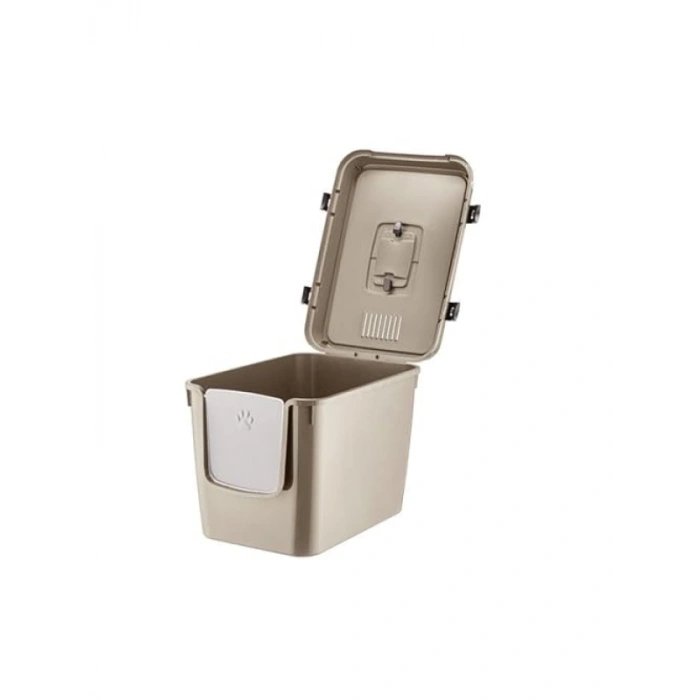 Kapalı Kedi Tuvaleti XXL - Bej