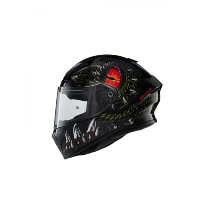 Kapalı Motosiklet Kaskı - Termoplastik Malzeme, Red L