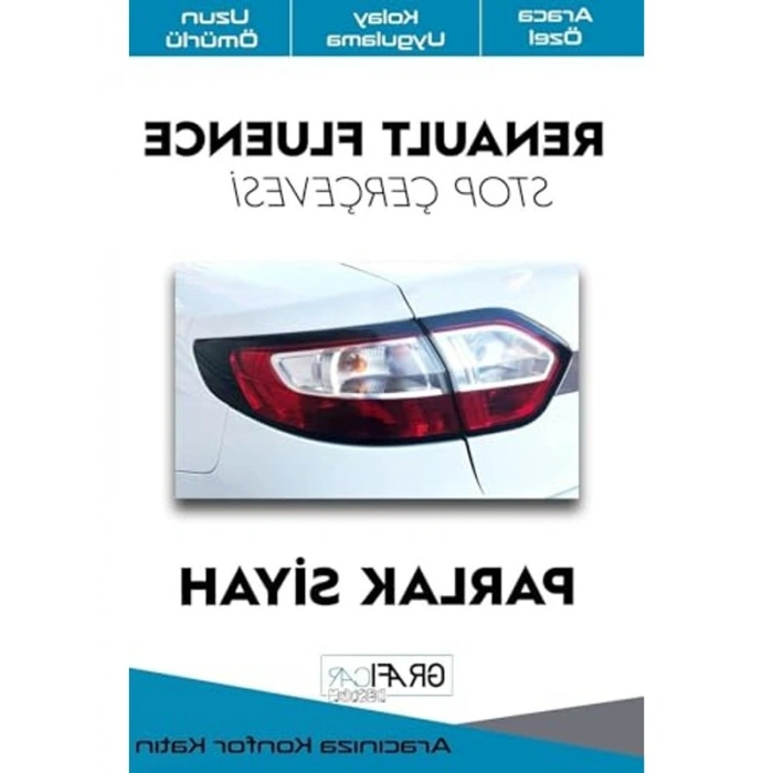 Kaplama Sticker ile Parlak Siyah Stop Çerçevesi