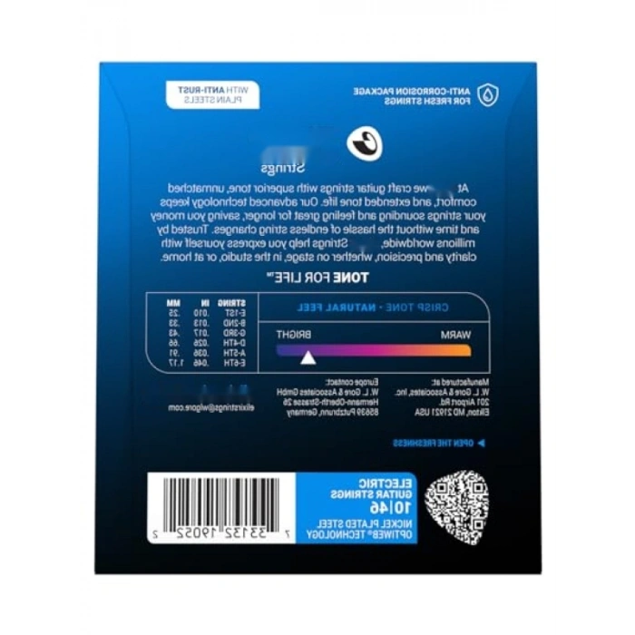Kaplamalı Elektro Gitar Teli, 010-046 Optiweb Modeli