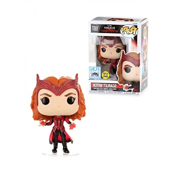 Karanlıkta Parlayan Scarlet Witch Figürü - Koleksiyonluk Bobble-Head