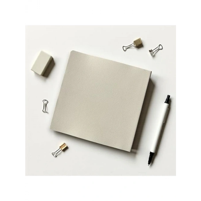 Kare Formlu PU Deri Not Defteri - 16,5x16,5 cm