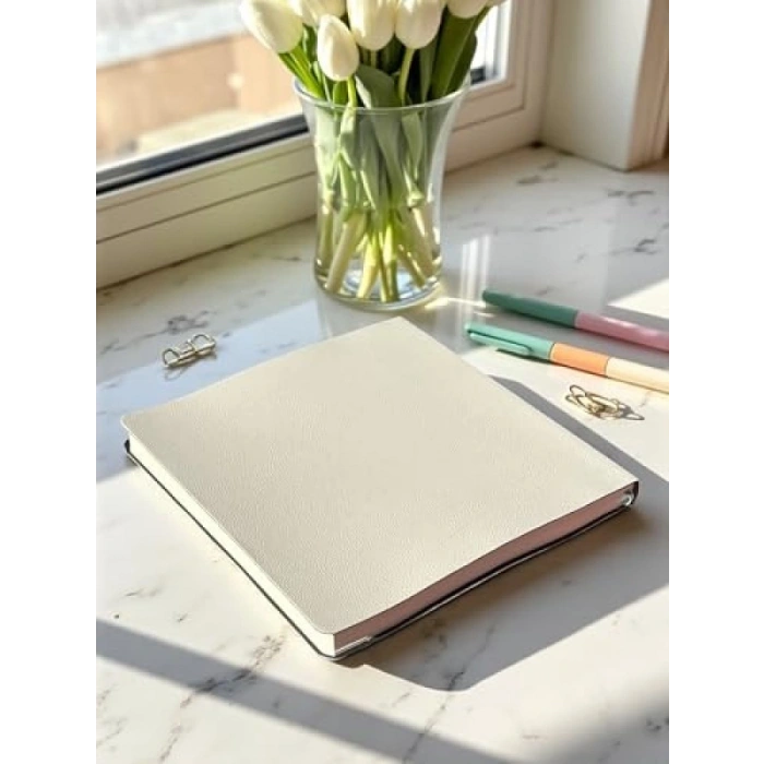 Kare Formlu PU Deri Not Defteri - 16,5x16,5 cm