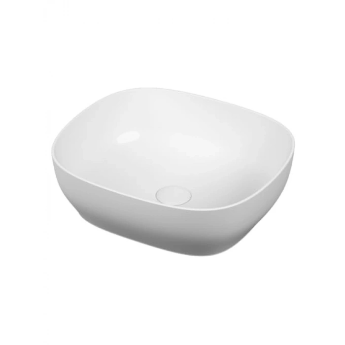 Kare Seramik Lavabo, 48 cm, Beyaz, Modern Tasarım