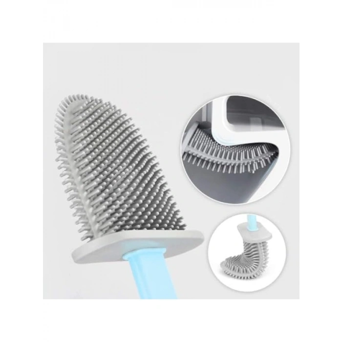 Kare Silikon Klozet Fırçası, Siyah