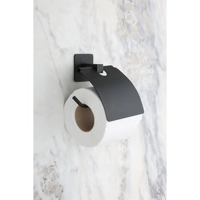 Kare Siyah Yapışkanlı Tuvalet Kağıtlığı, Modern Tasarım