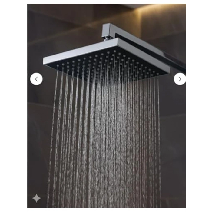 Kare Tepe ve El Duşu Seti, Krom Renk, Banyo Seti