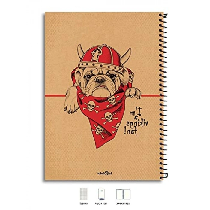 Kareli A4 Defter - 200 Sayfa Kapasite ile