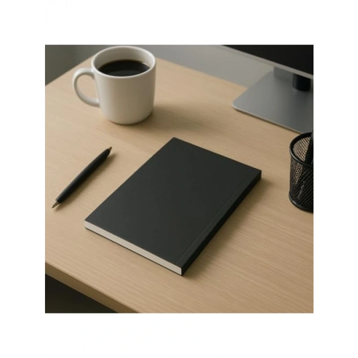 Kareli A5 Not Defteri, 64 Yaprak, Siyah Kapak