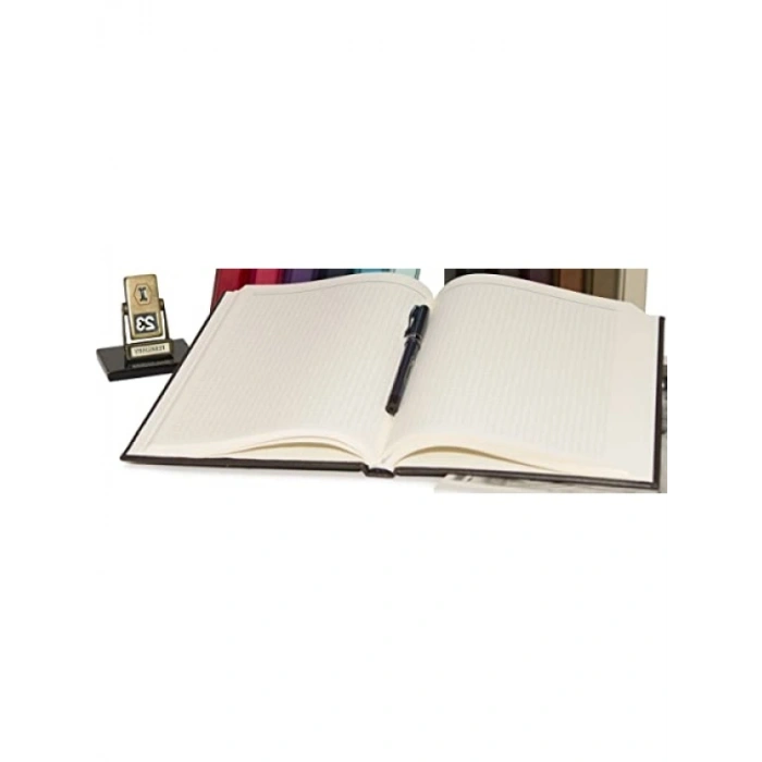 Kareli Defter - 17x24 cm, Suni Deri Kapak, 160 Yaprak