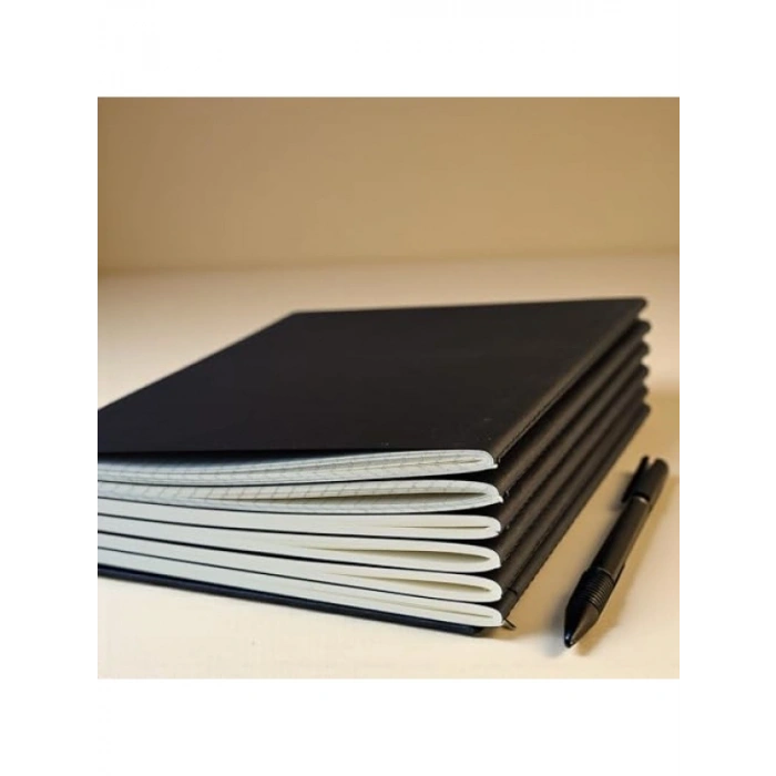 Kareli Dikişli Not Defteri Seti - A5, 4 Adet