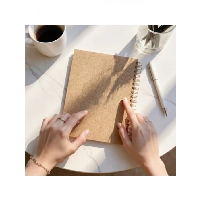 Kareli Spiralli Not Defteri - A4 Boyut, 120 Yaprak, 90gr Ivory Kağıt