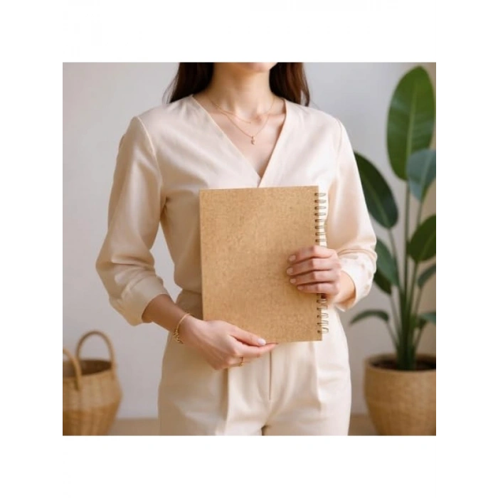 Kareli Spiralli Not Defteri - A4 Boyut, 120 Yaprak, 90gr Ivory Kağıt