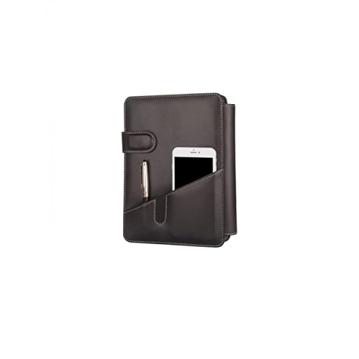 Kareli Suni Deri Organizer Ajanda - Telefon Kılıflı