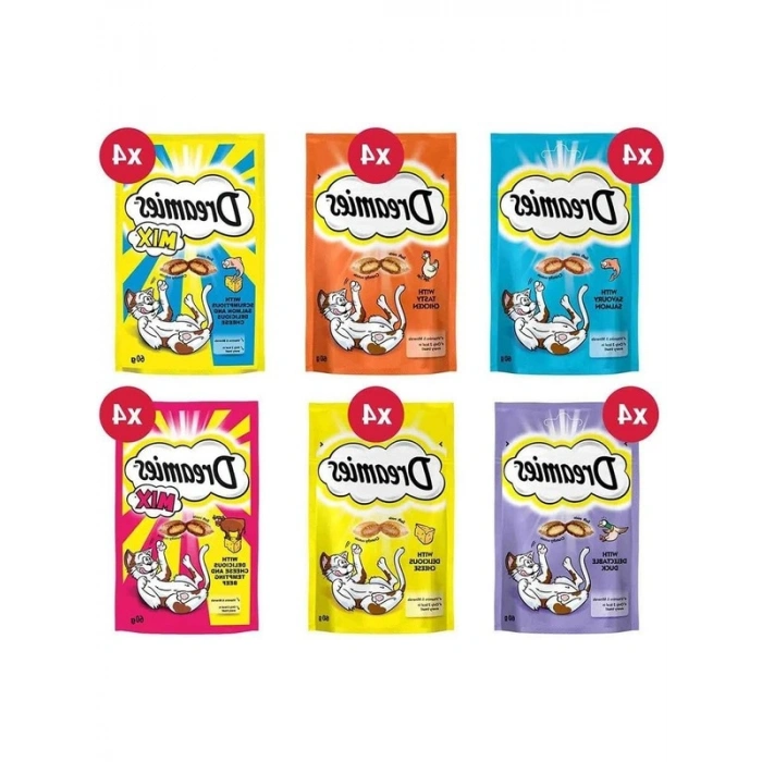 Karışık Kedi Ödül Maması 60 gr x 24, Eğlenceli İkram