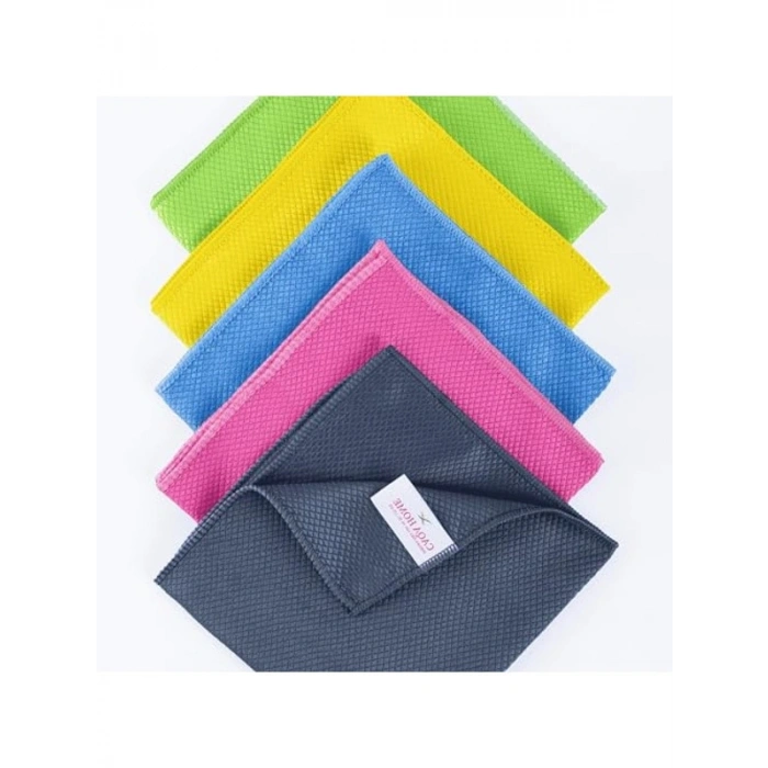 Karışık Renklerde 40x40 cm Mikrofiber Temizlik Bezi, 5 Adet