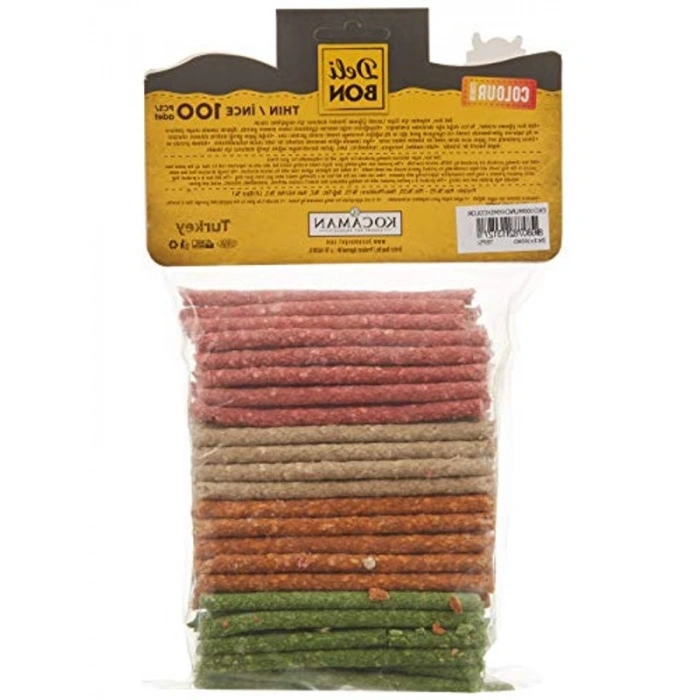 Karışık Renklerde Deri Munchy Çubuk, 100 Adet