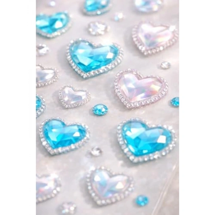 Karışık Renkli Yapışkanlı Taş Sticker Seti, DIY Hobi için