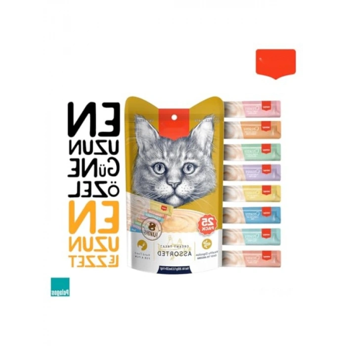 Karışık Sıvı Kedi Ödülleri - 25 Adet (14 gr)
