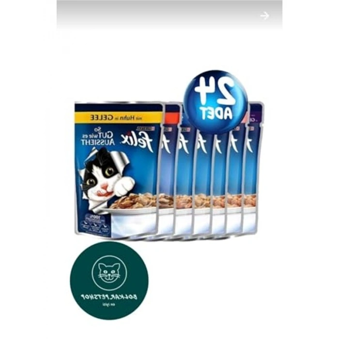 Karışık Yaş Kedi Maması, 24 Lü Paket, Besleyici İçerik