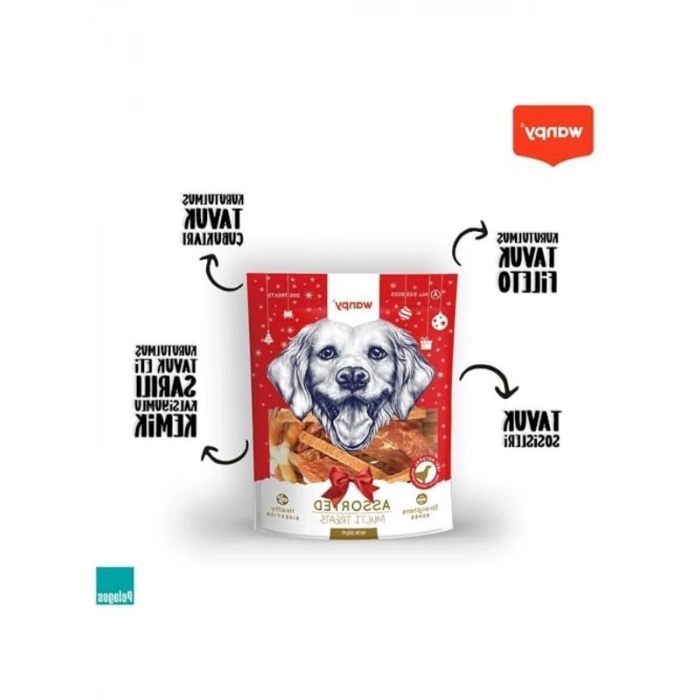 Karışık Yılbaşı Temalı Köpek Ödülleri, 300 g