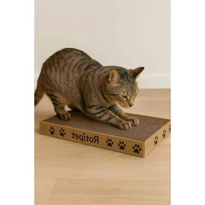 Karton Kedi Tırmalama Tahtası, 45x4x24 cm