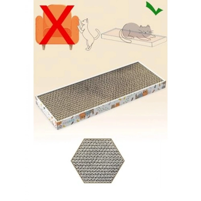 Karton Oluklu Kedi Tırmalama Tahtası