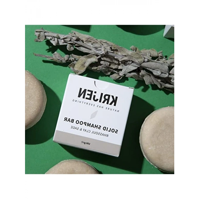Katı Şampuan, Rhassoul Kili ve Adaçayı İçeren, 100 gr
