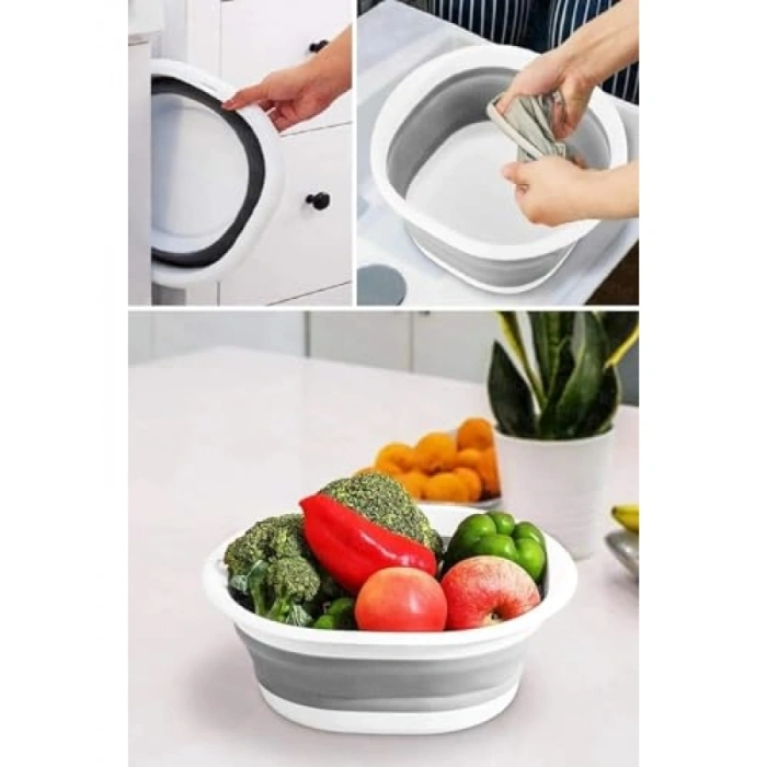 Katlanabilir 2,7 Litre Badya Leğen - Taşınabilir ve Çok Amaçlı