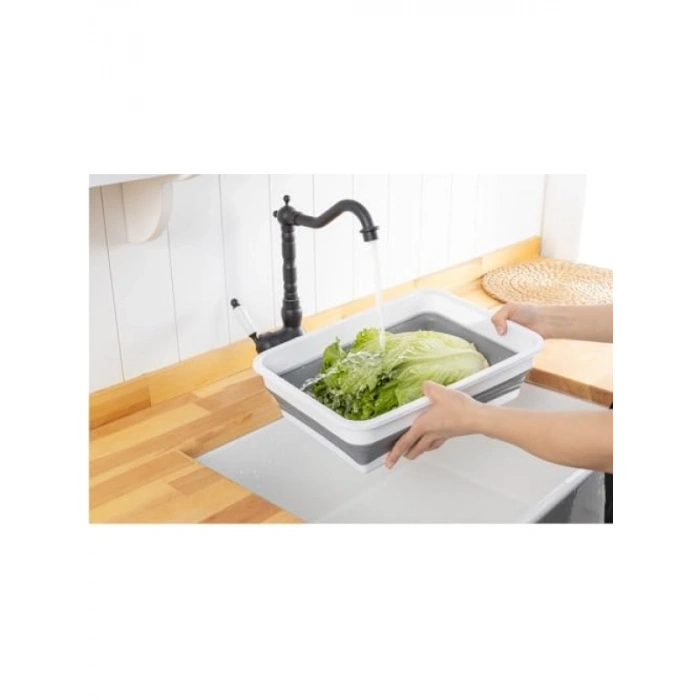 Katlanabilir 4 Litre Dikdörtgen Bulaşık Sepeti - Çok Amaçlı