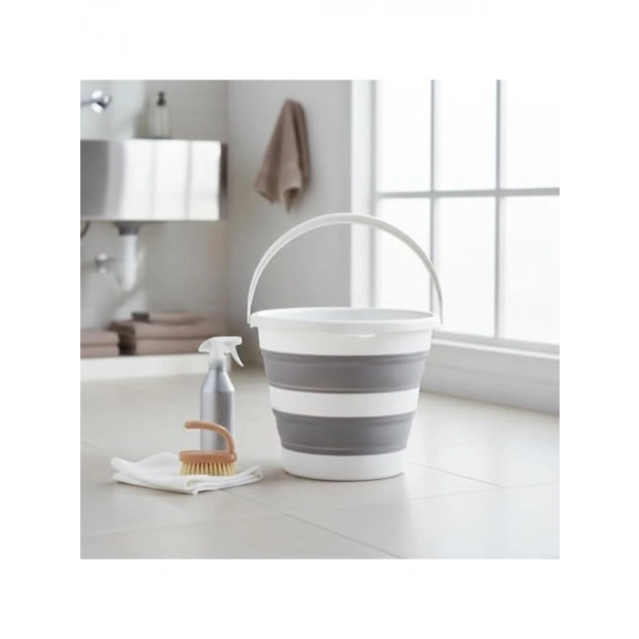 Katlanabilir Akordiyon Temizlik Kovası, 13 Litre, 32 cm Çap, Pratik Tasarım