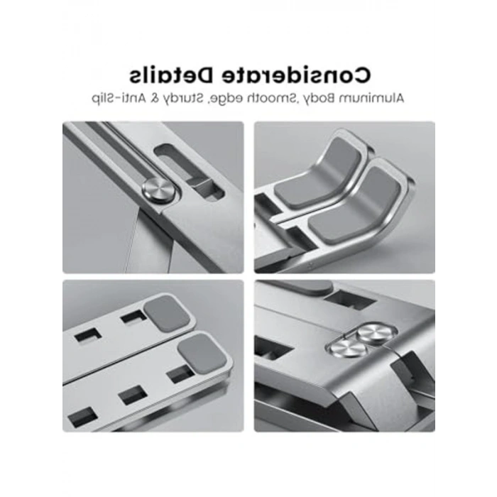 Katlanabilir Alüminyum Laptop Standı, 10-15.6 inç Boyut İçin Uygun