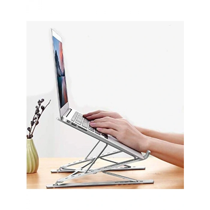 Katlanabilir Alüminyum Laptop Standı, İki Taraflı Ayarlanabilir