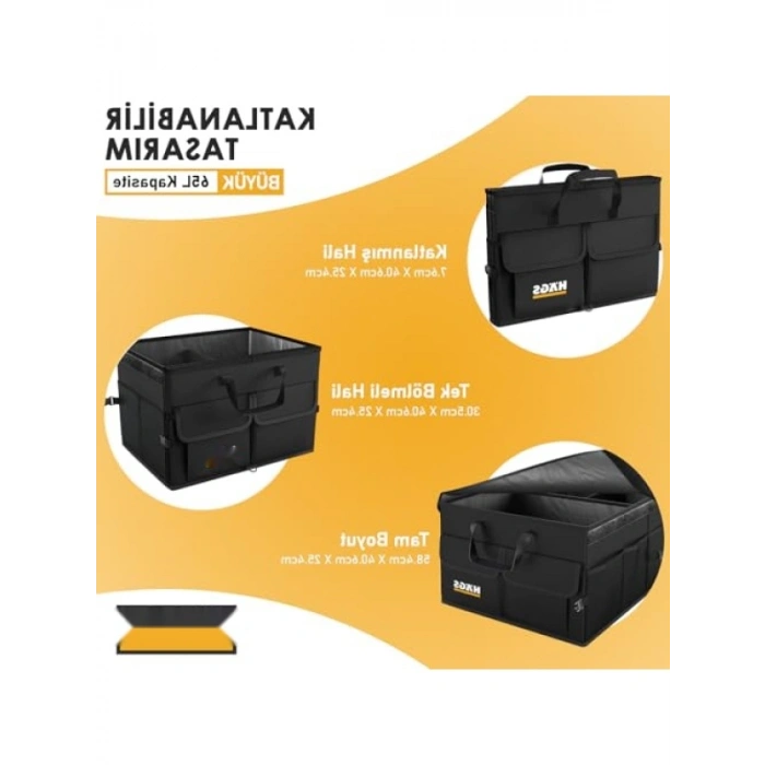 Katlanabilir Araç Bagaj Düzenleyici - 65 Litre