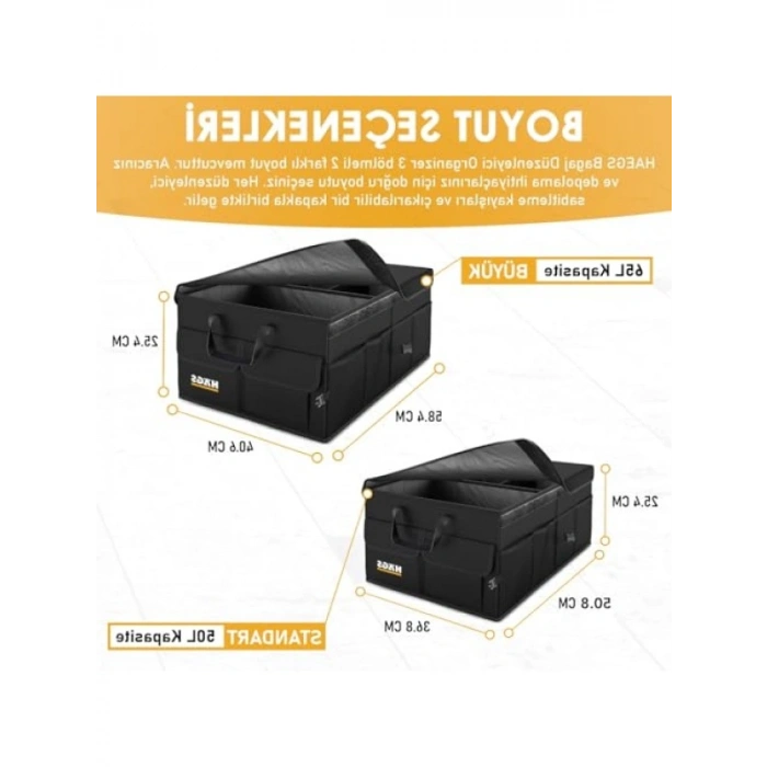Katlanabilir Araç Bagaj Düzenleyici - 65 Litre