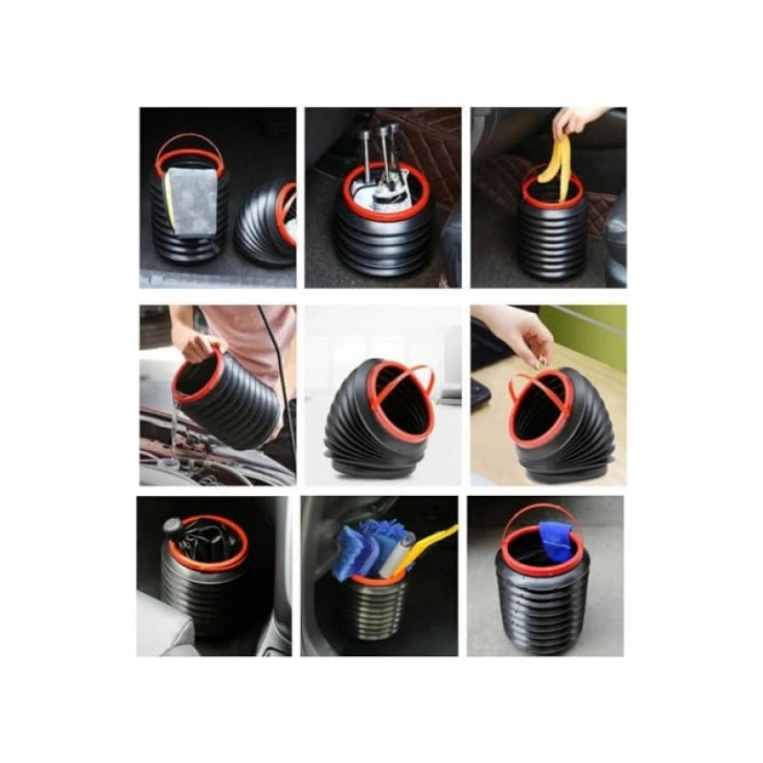 Katlanabilir Araç İçi Kova - 4 Litre Kapasiteli