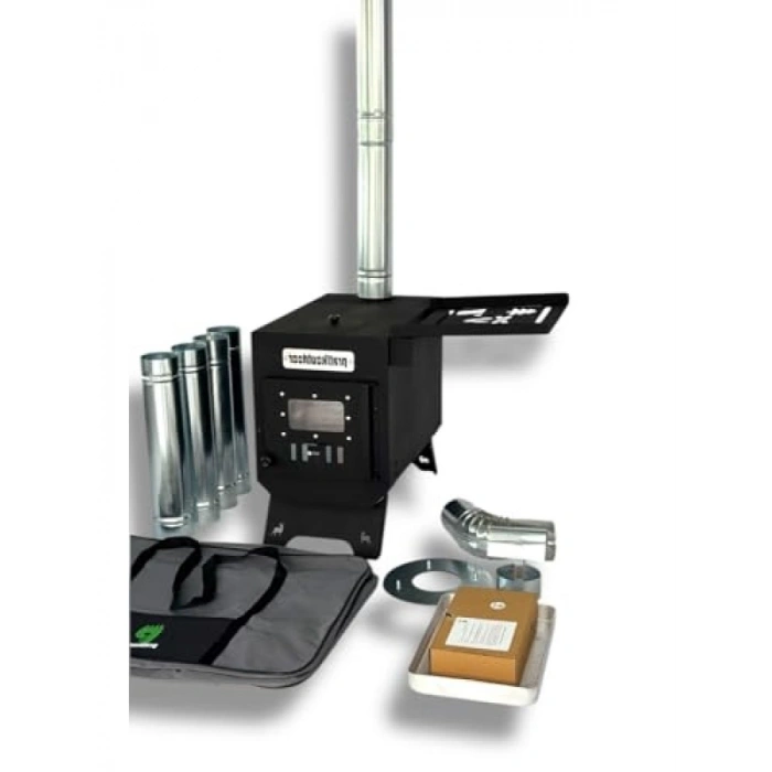 Katlanabilir Ayaklı Kamp Sobası - Kurutmalıklı Çantalı Tasarım